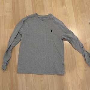 Polo by Ralph Lauren Heather Gray Long Sleeve Tee